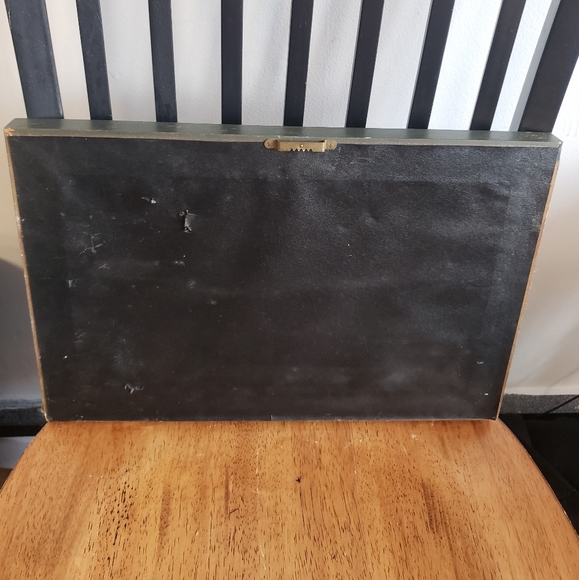 Vintage reverse painting glass picture in frame University of Chicago 14" x 10" - Picture 5 of 6